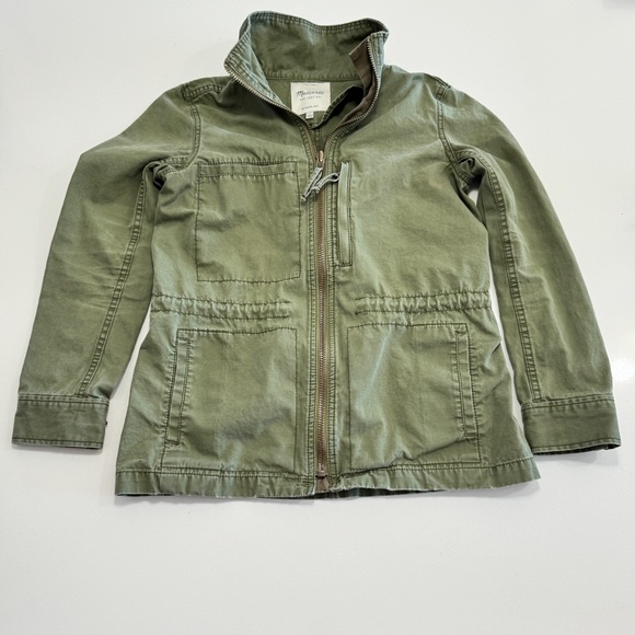 Madewell Jackets & Blazers - Madewell passage jacket green cargo full zip button snap Small 100% Cotton